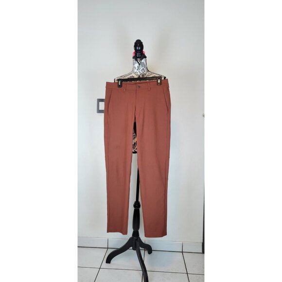 Lululemon Men’s Performance Pants Rust Brown Commission Style Slim Fit – See Mea - Picture 2 of 11